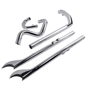 Cholo Classic Performance True Dual Exhaust Full System for Harley Softail 2000-2017 Models - Ring Shark