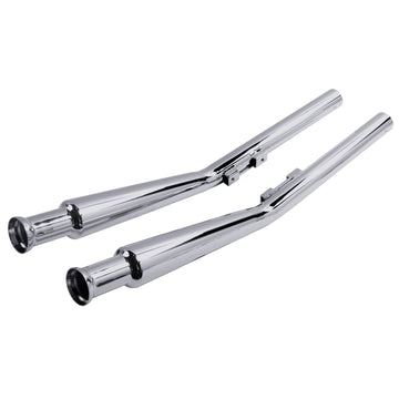 Unique Custom Extension Muffler Pipes for Harley Softail 2007-2017 Models WIth 1.75'' True Dual Exhaust Head Pipes, Classic Looking, Glory Old-school Time - Ring Shark
