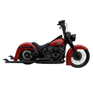 Softail Matt Black True Dual 1.75" Header System for Harley Softail 2000-2017 Models Ceramic Coating