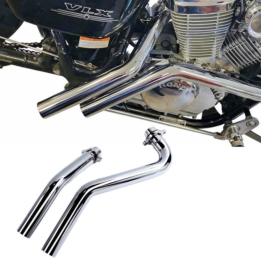 Baffled Drag Pipes for Honda Shadow VT600, Shadow VLX 600, Steed Models 1988-2007