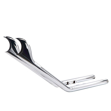 Unique Fishtail Cholo Style Upswept Extension Pipes for Harley Softail 2000-2017 Models WIth 1.75'' True Dual Exhaust Head Pipes, Elegant Classic Style