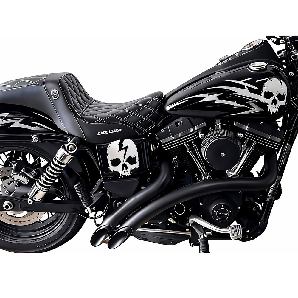 Dyna LAF Pipes 1986-2017 Sportster Drag Pipes 1986-2022 Touring LAF Exhaust 1995-2016 Softail LAF Pipes 1986-2017 Premium Curved Radial 2 into 2 Exhausts