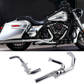 Boost Power Head Pipes for Harley Touring 1995 - 2008 | Chrome Power Headers with 2 into 1