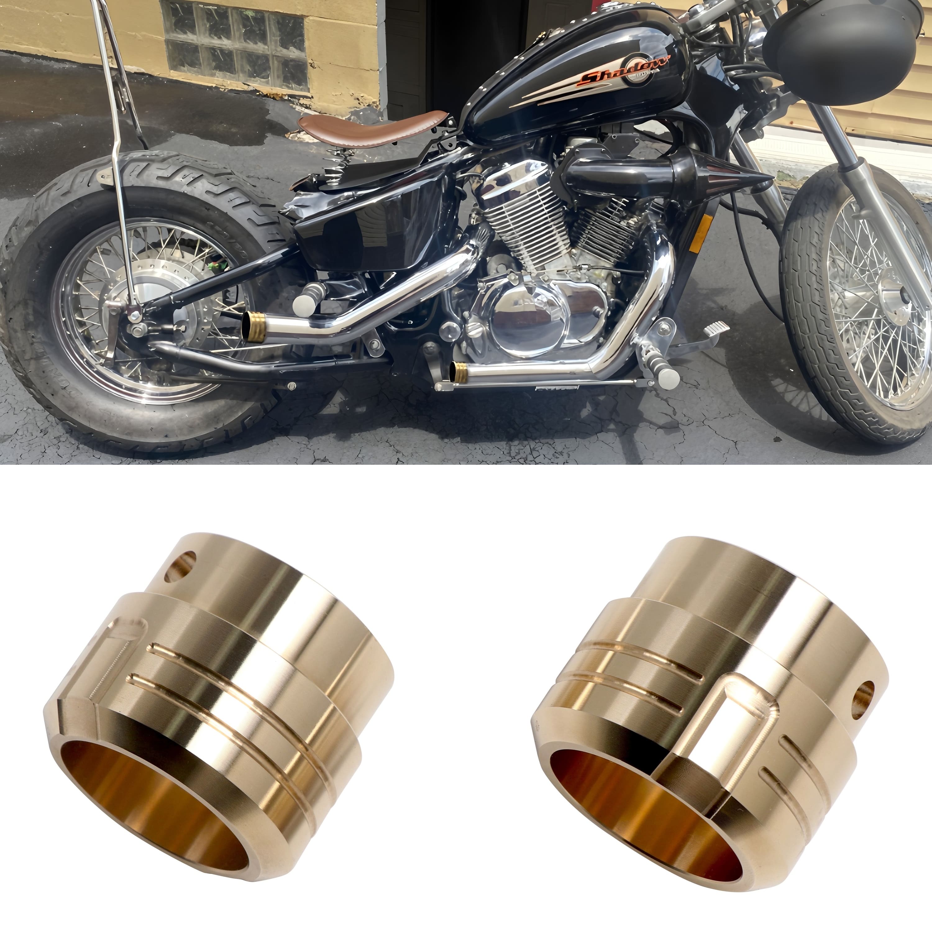 Style Copper Tips for 1.75" I.D. Exhaust Pipe – Premium Look, Easy Install - Ring Shark