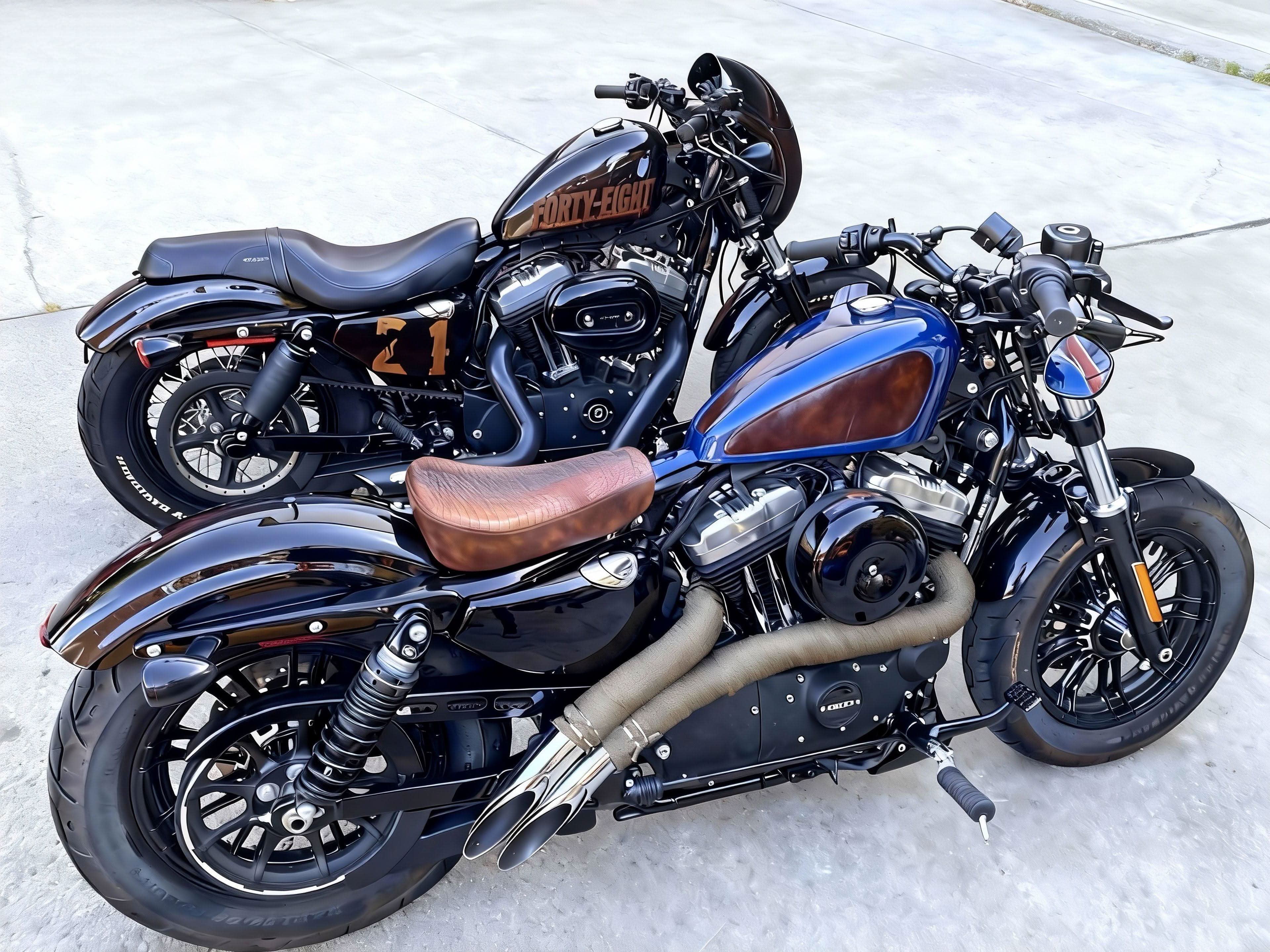 Powerful Sound 2 into 2 Premium Curved Radial Exhausts with Integrated Heat Shields – Built for Harley Performance