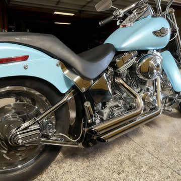 Stepped Performance Exhaust Pipes for Harley Dyna 2006–2017 – Built for Stronger Pull, Bold Looks & Baffled Deep Tone