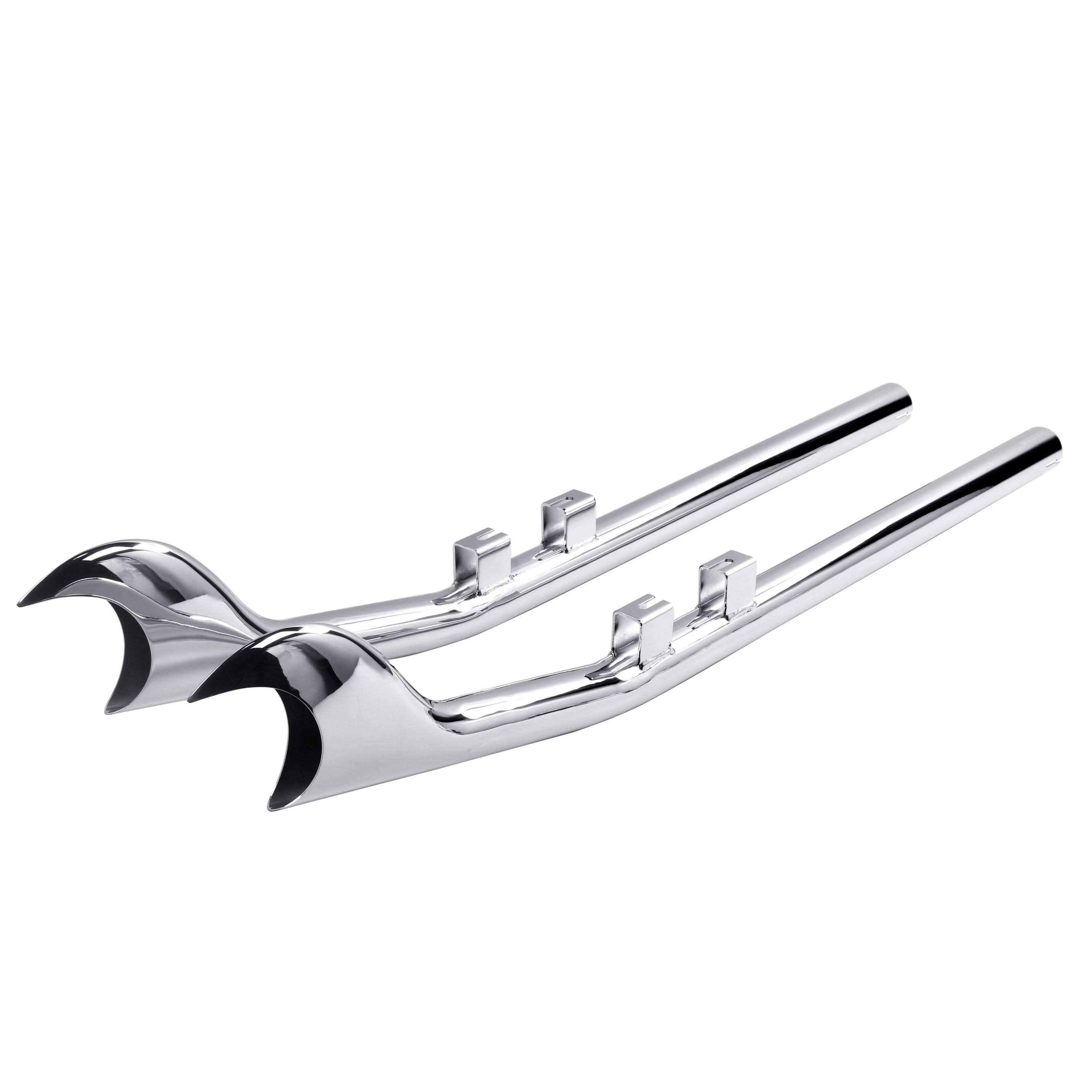 RingShark Cholo Fishtail Upswept Slip Ons for Harley Touring 1995-2016