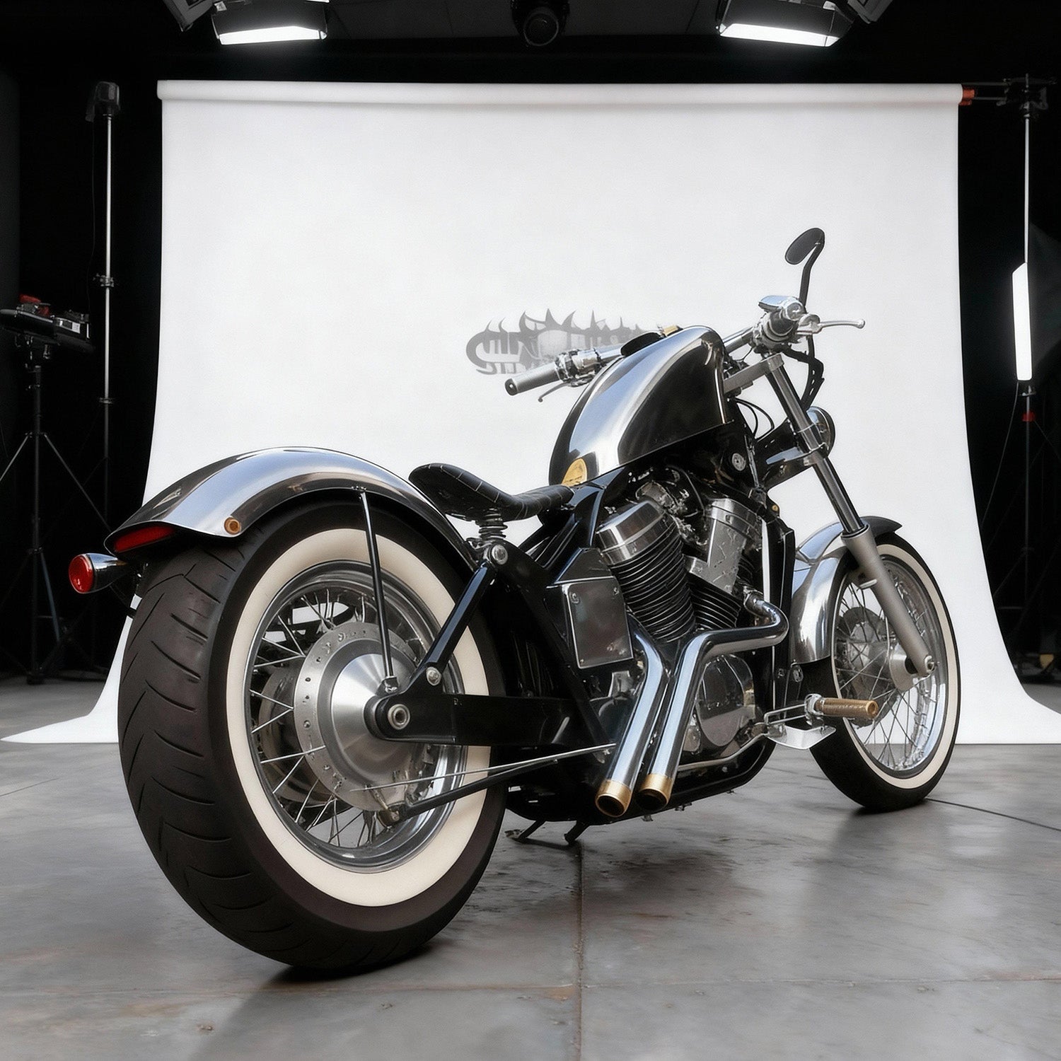 Drag Pipes Exhaust for Honda Shadow VT750 Spirit, ACE, RS, VT750DC, Deep Rumble & Matte Black Finish