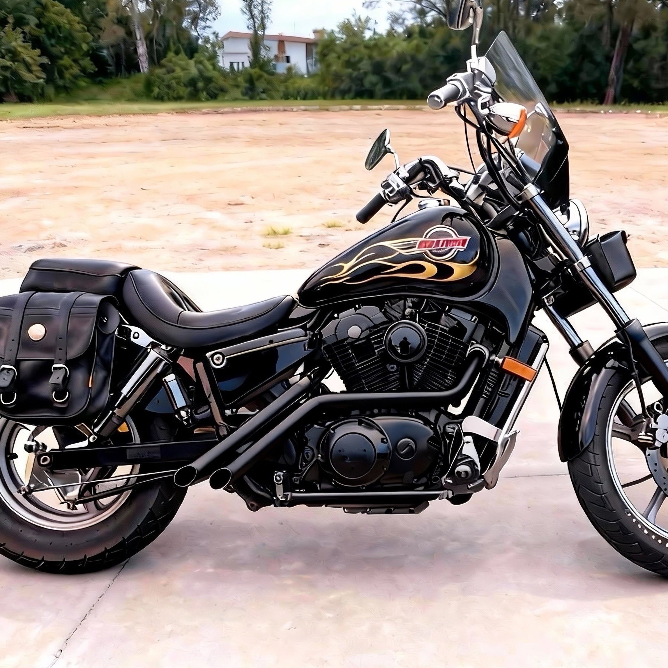 Drag Exhaust for VT1100 Honda Shadow 1997-2007 Exhaust Pipes Rumble Tone