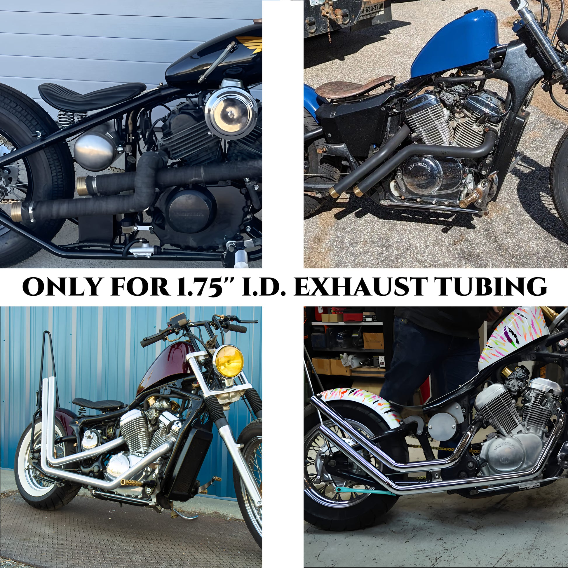 Style Copper Tips for 1.75" I.D. Exhaust Pipe – Premium Look, Easy Install - Ring Shark