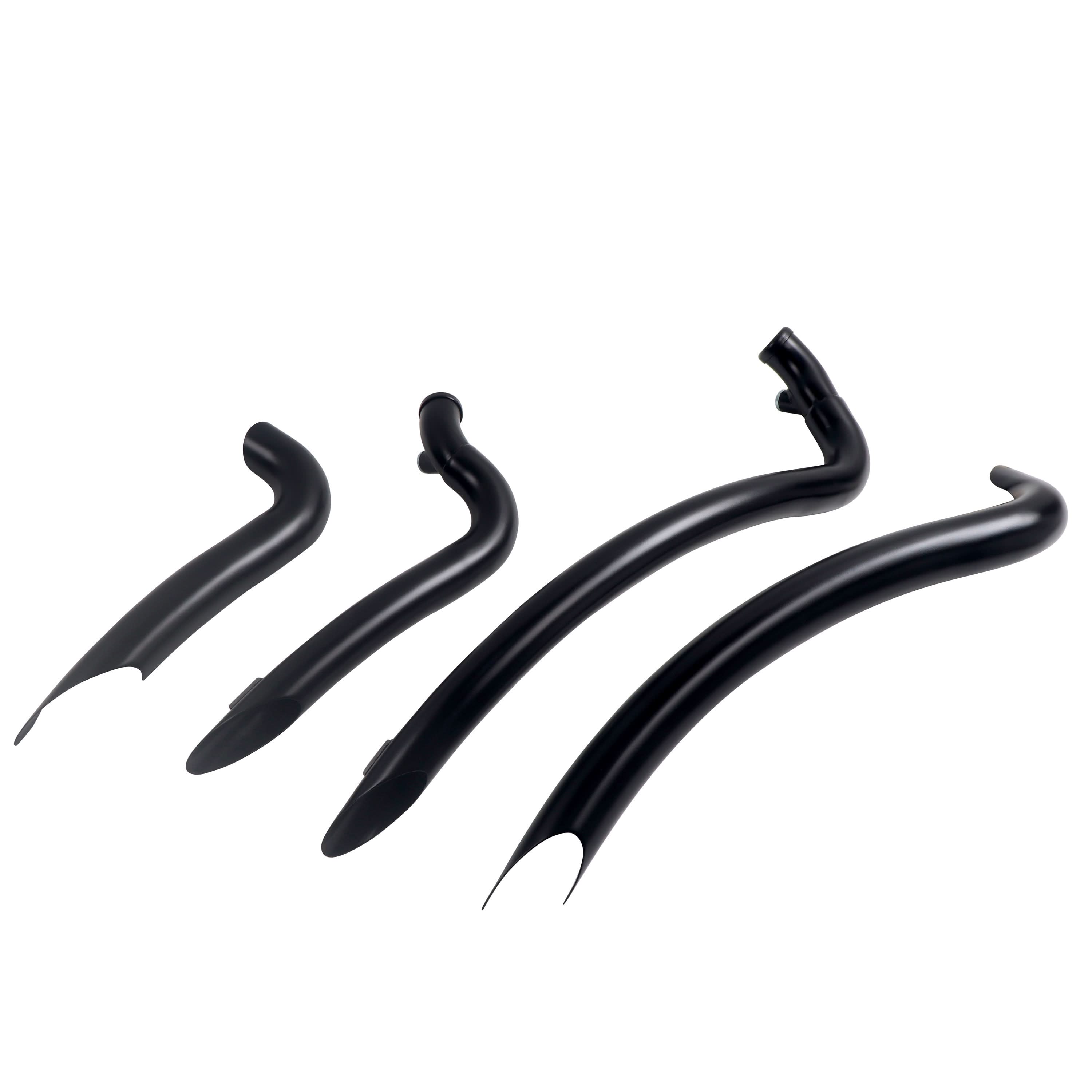 Powerful Sound 2 into 2 Premium Curved Radial Exhausts with Integrated Heat Shields – Built for Harley Performance