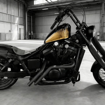 Drag Pipes Exhaust for Honda Shadow VT750 Spirit, ACE, RS, VT750DC, Deep Rumble & Matte Black Finish
