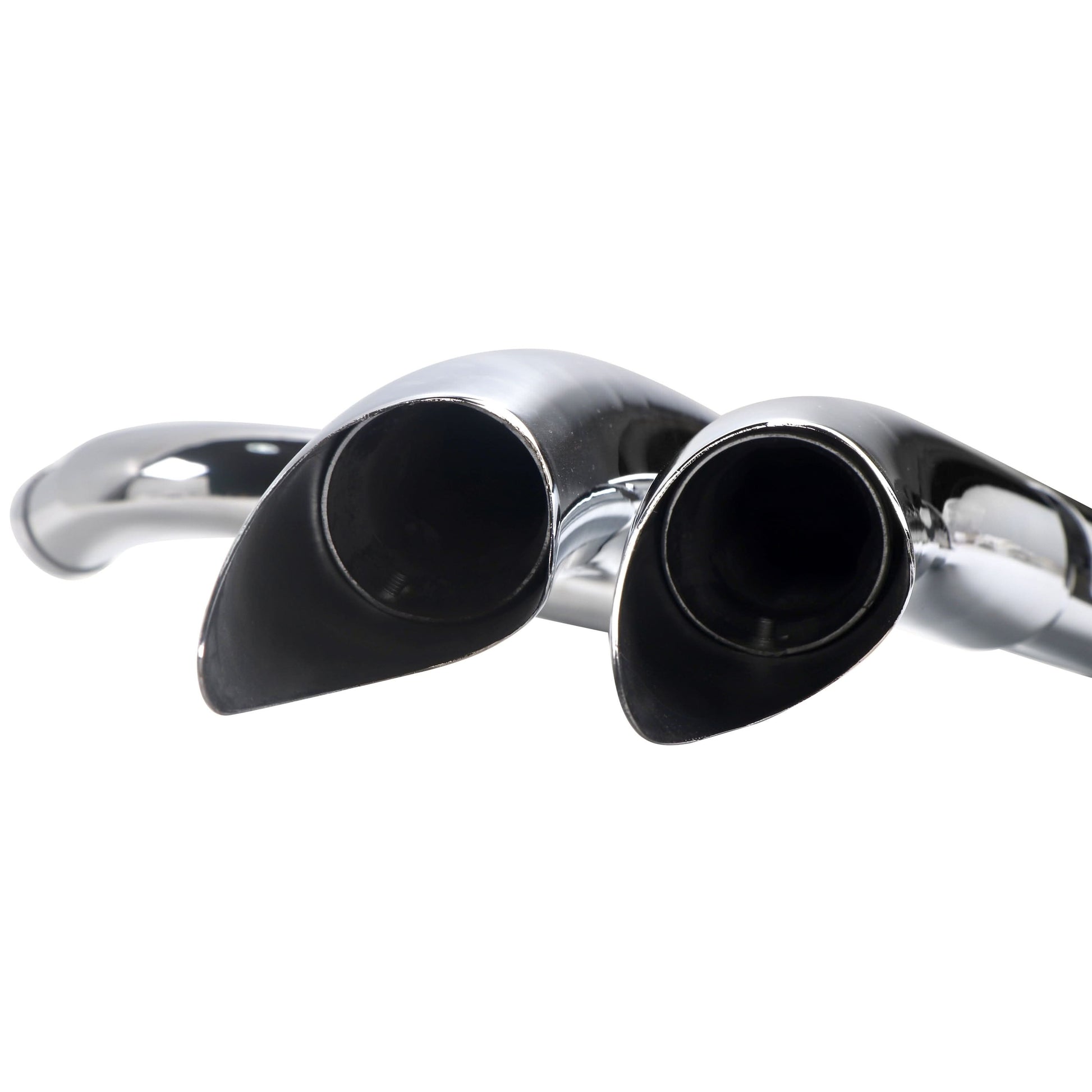 Bad Ass Style Stepped 2-Into-2 Exhaust For Harley Dyna 2006-2017 Models, Performance Great With Full Coverage Heat Shield - Ring Shark