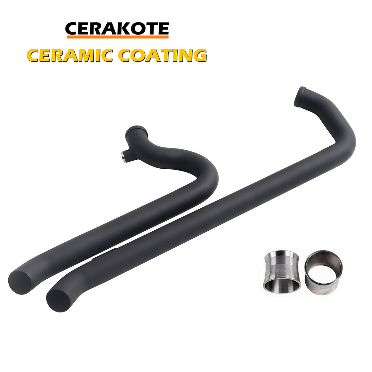Aggressive Sportster Drag Pipes Black Set for Harley Sportster Exhaust Pipes Update 2004-2022 CERAKOTE Ceramic Coating