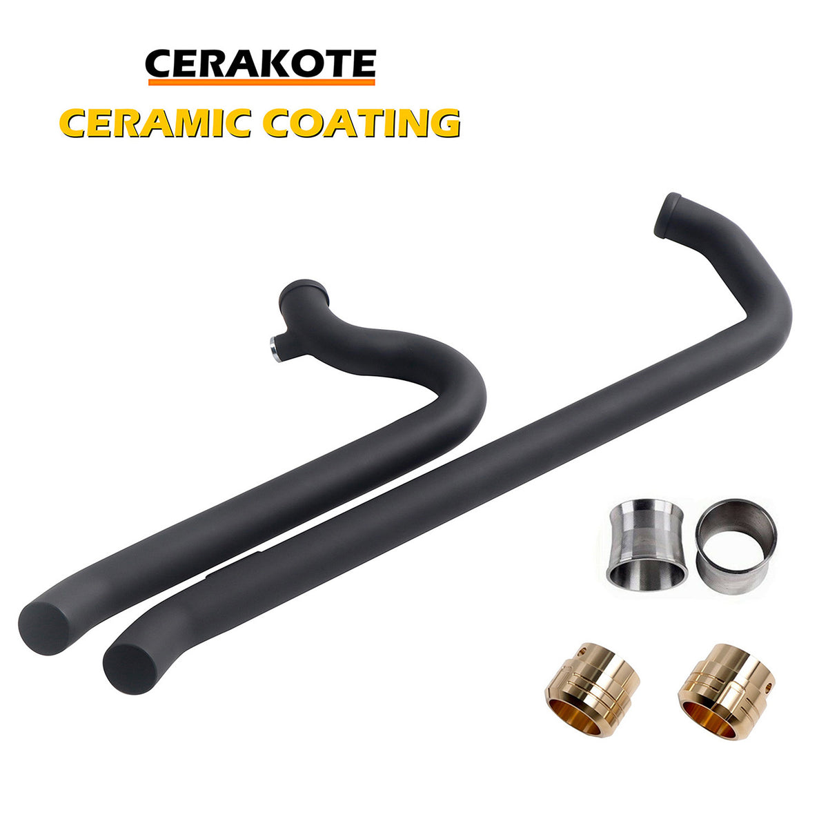 Aggressive Sportster Drag Pipes Black Set for Harley Sportster Exhaust Pipes Update 2004-2022 CERAKOTE Ceramic Coating
