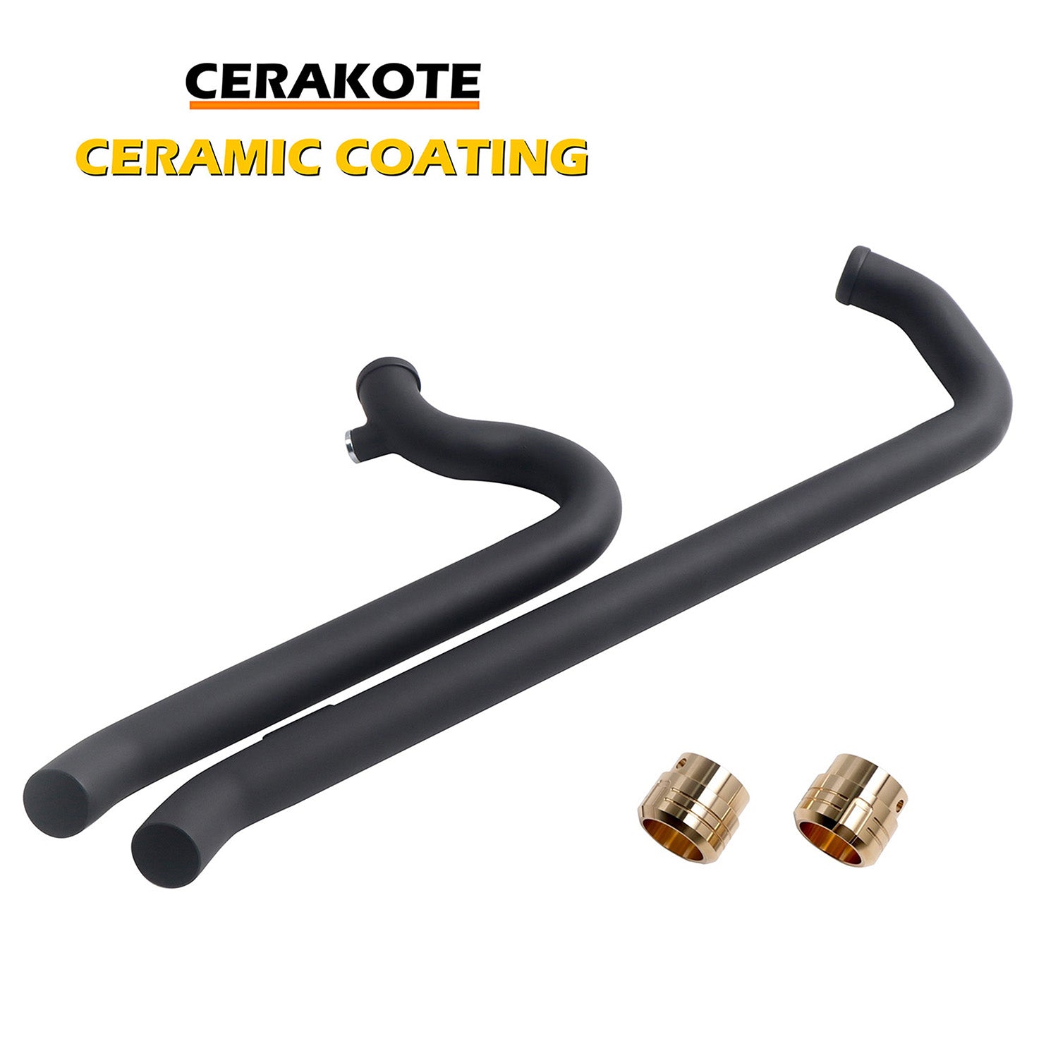 Aggressive Sportster Drag Pipes Black Set for Harley Sportster Exhaust Pipes Update 2004-2022 CERAKOTE Ceramic Coating