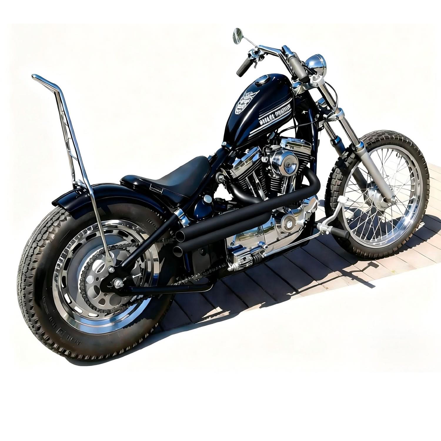 Aggressive Sportster Drag Pipes Black Set for Harley Sportster Exhaust Pipes Update 2004-2022 CERAKOTE Ceramic Coating