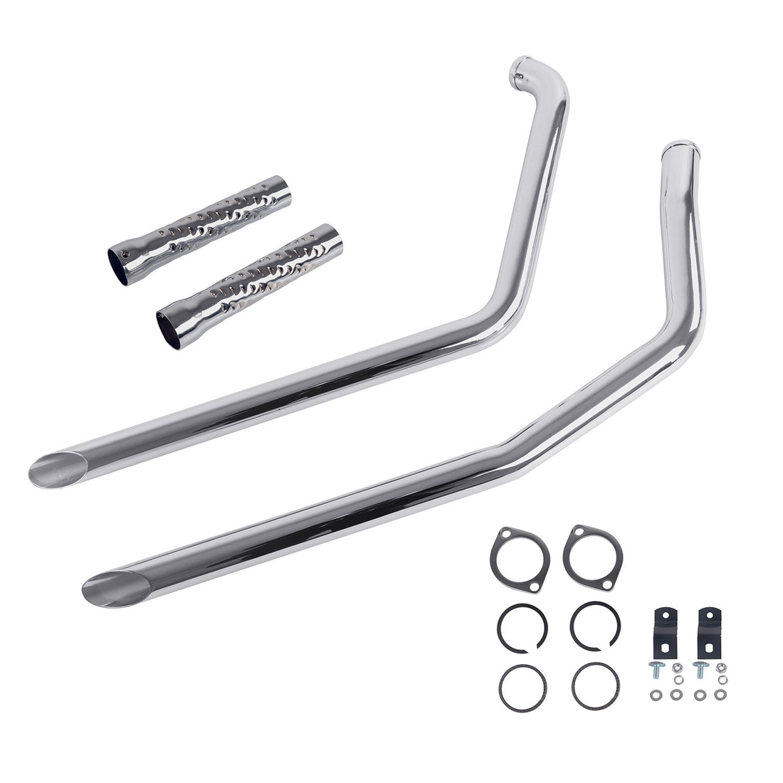 Drag Pipes for Harley Davidson Softail Exhaust 1986-2006 Bikes - Ring Shark