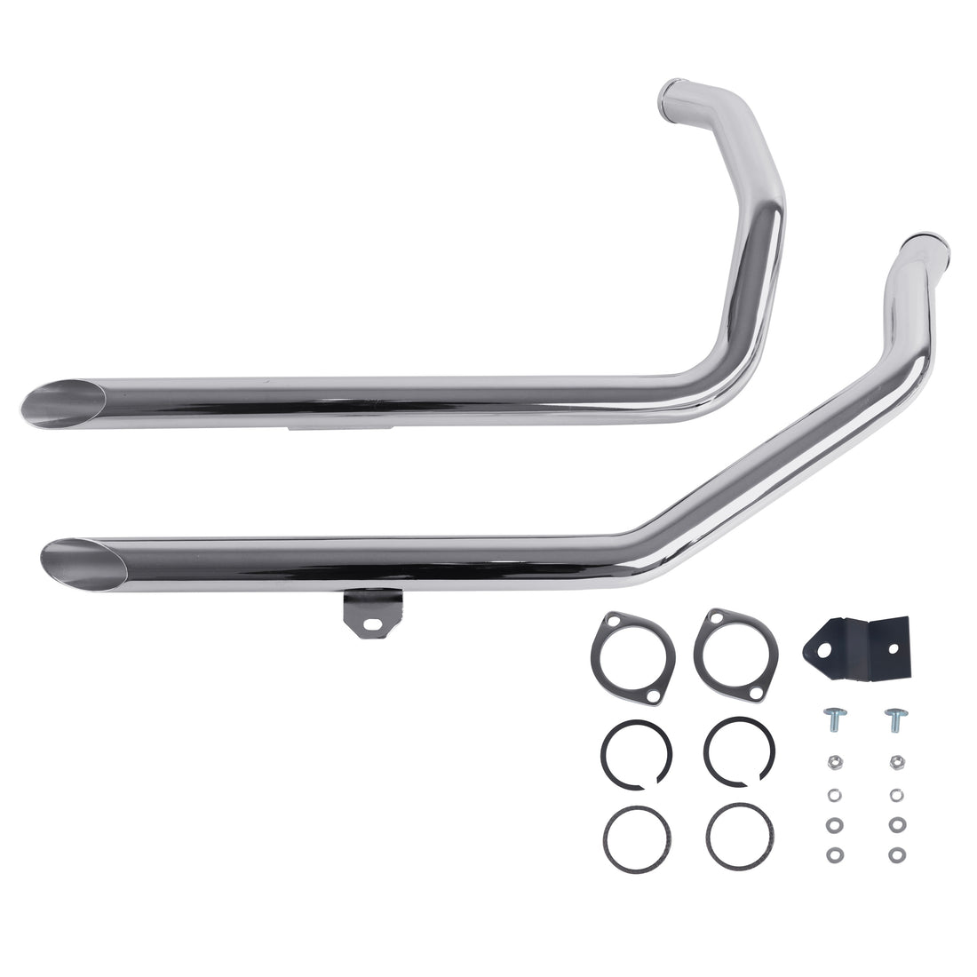 LAF Drag Pipes for 1986-2003 Rigid Frame Sportster Harley Exhaust - Ring Shark