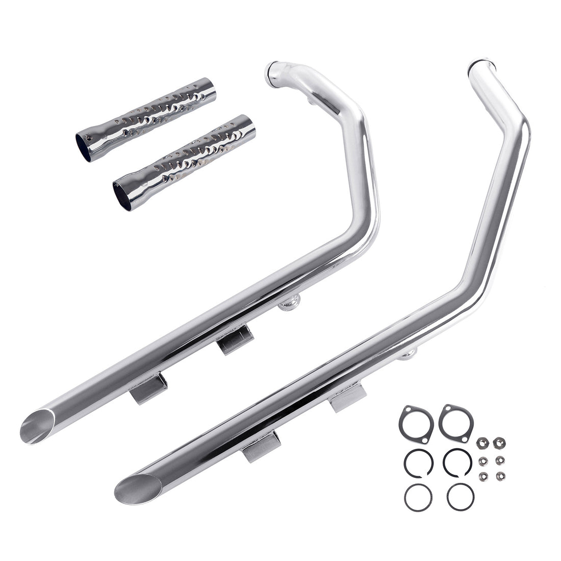 Aggressive Tone Drag Pipe Exhaust for Harley Sportster 2004-2013 Models - Ring Shark