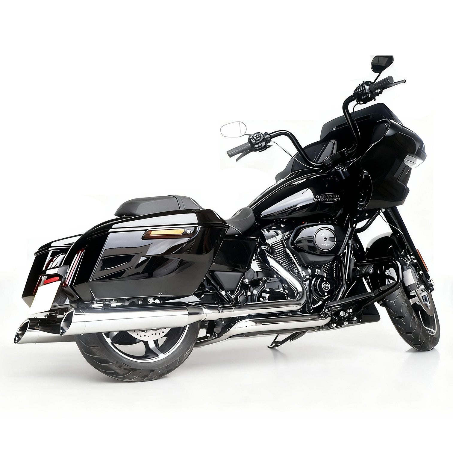 Muscle Stepped Slip-on Mufflers 5 inch for Harley Touring 1995-later