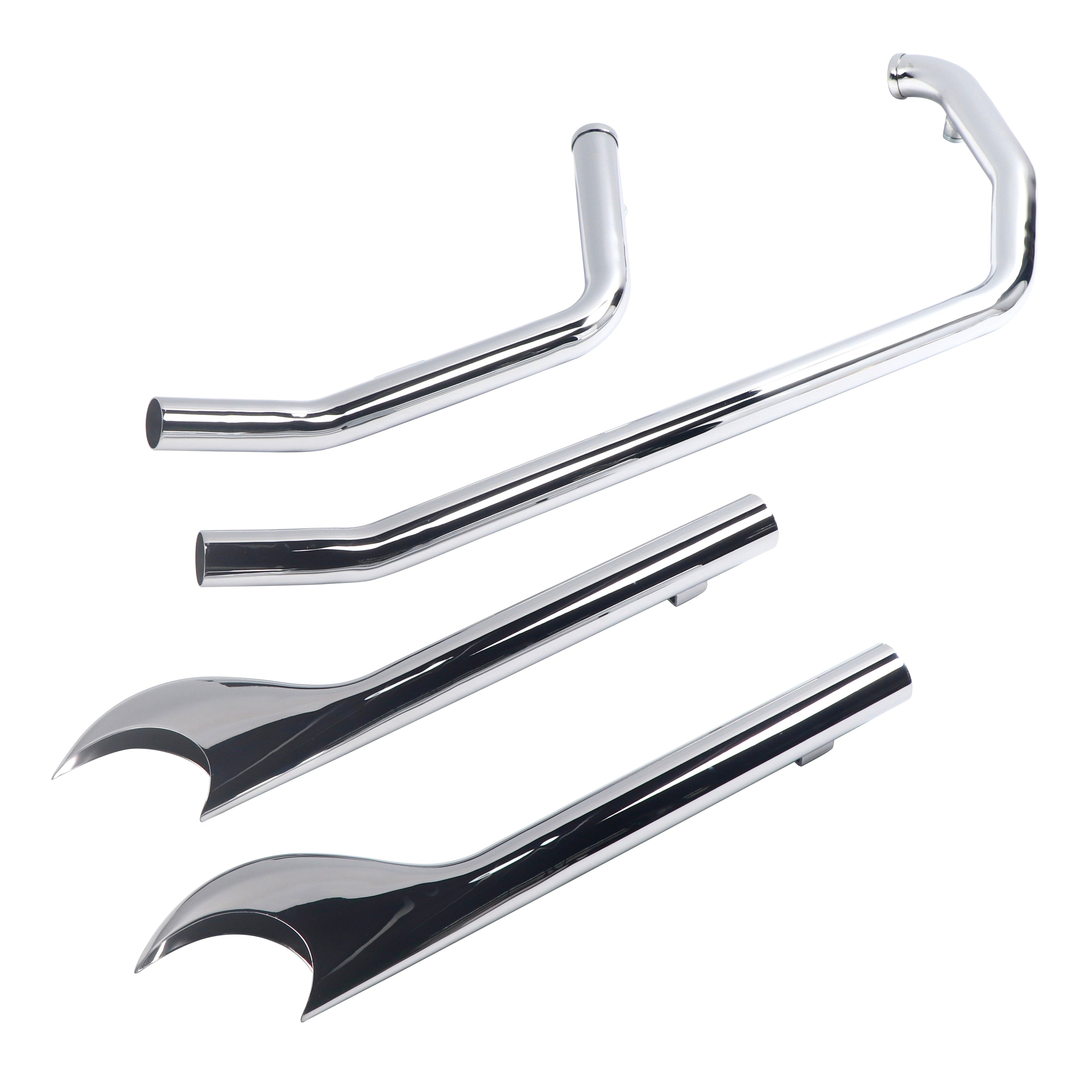 Fishtail Upsweeps for 1986-2017 Narrow Tire Harley Softail Exhaust Pipes Upgrading
