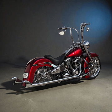 Cholo 36" Fishtail Softail Extension Pipes for Harley Softail 2000-2017 Models for 1.75'' True Dual Head Pipes