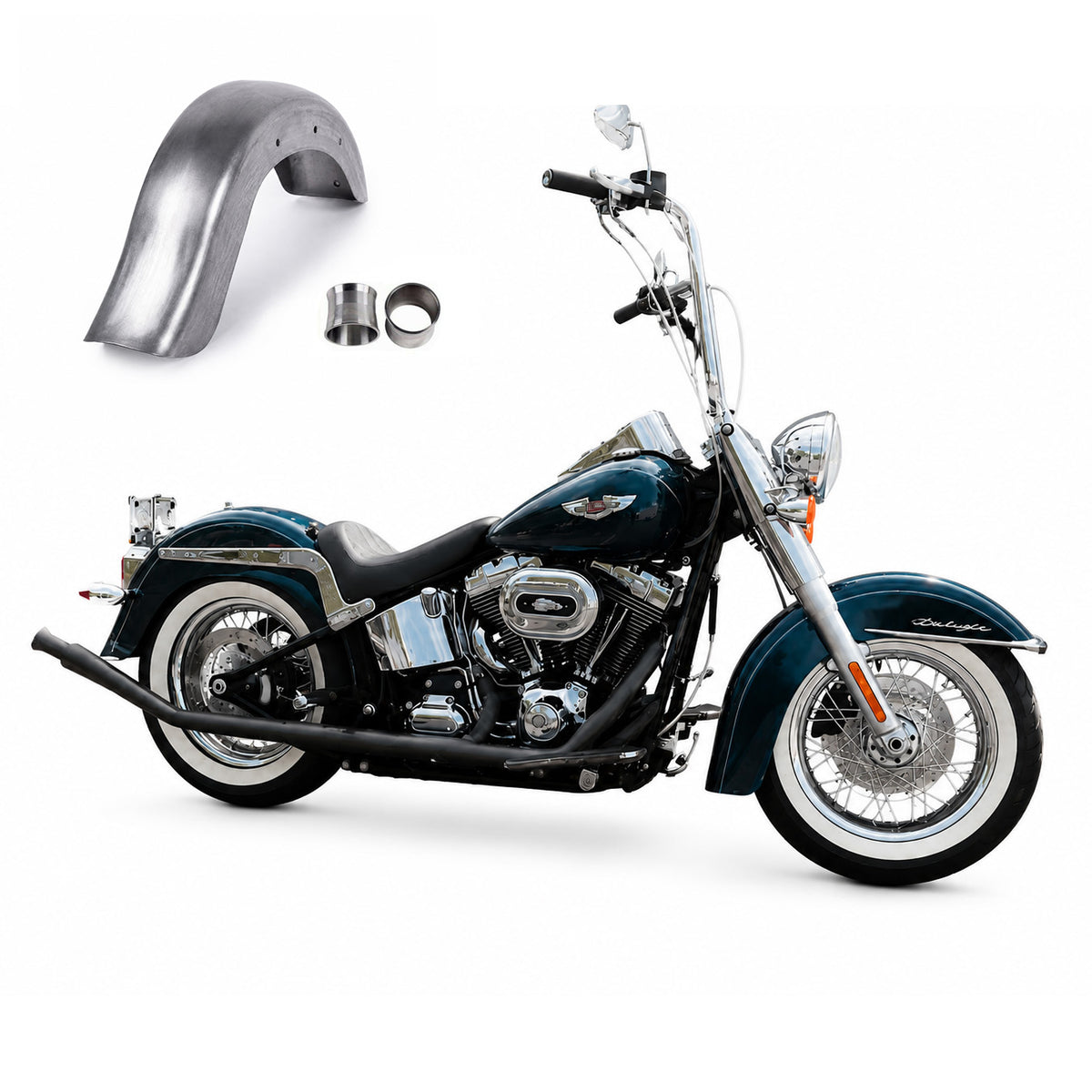 Softail True Dual Trumpet Exhaust Performance Matt Black Full System for Harley Softail 2000-2017 Ceramic Coating ORDER TO MAKE