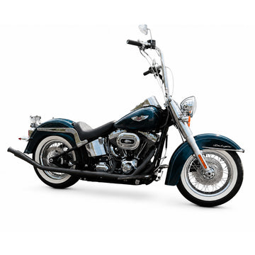Softail True Dual Trumpet Exhaust Performance Matt Black Full System for Harley Softail 2000-2017 Ceramic Coating ORDER TO MAKE