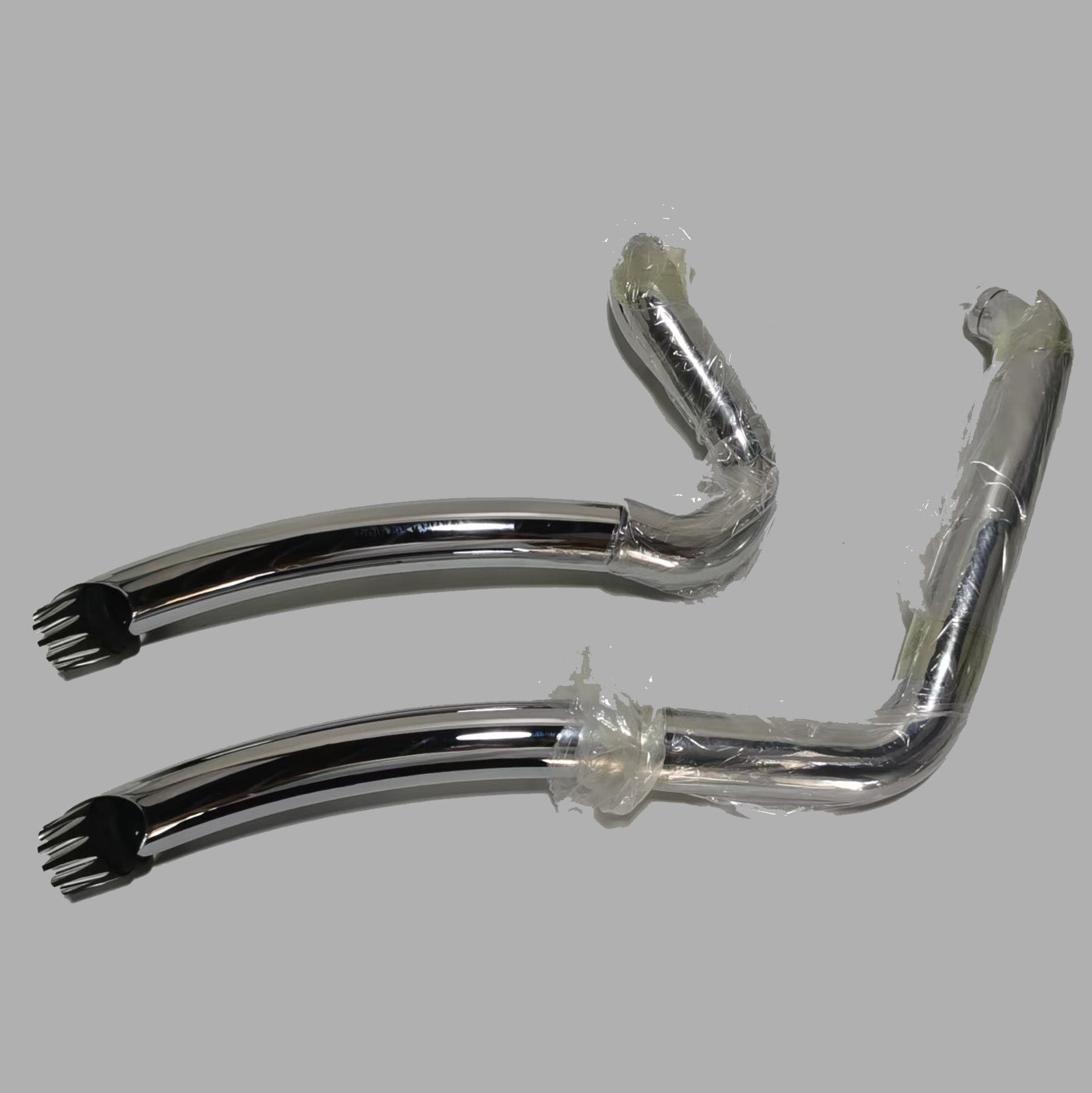 Boost Power Shark Radius 2-Into-2 Dual Exhaust Pipes for Harley Softail 1986-2017, Design for More HP & Great Sound