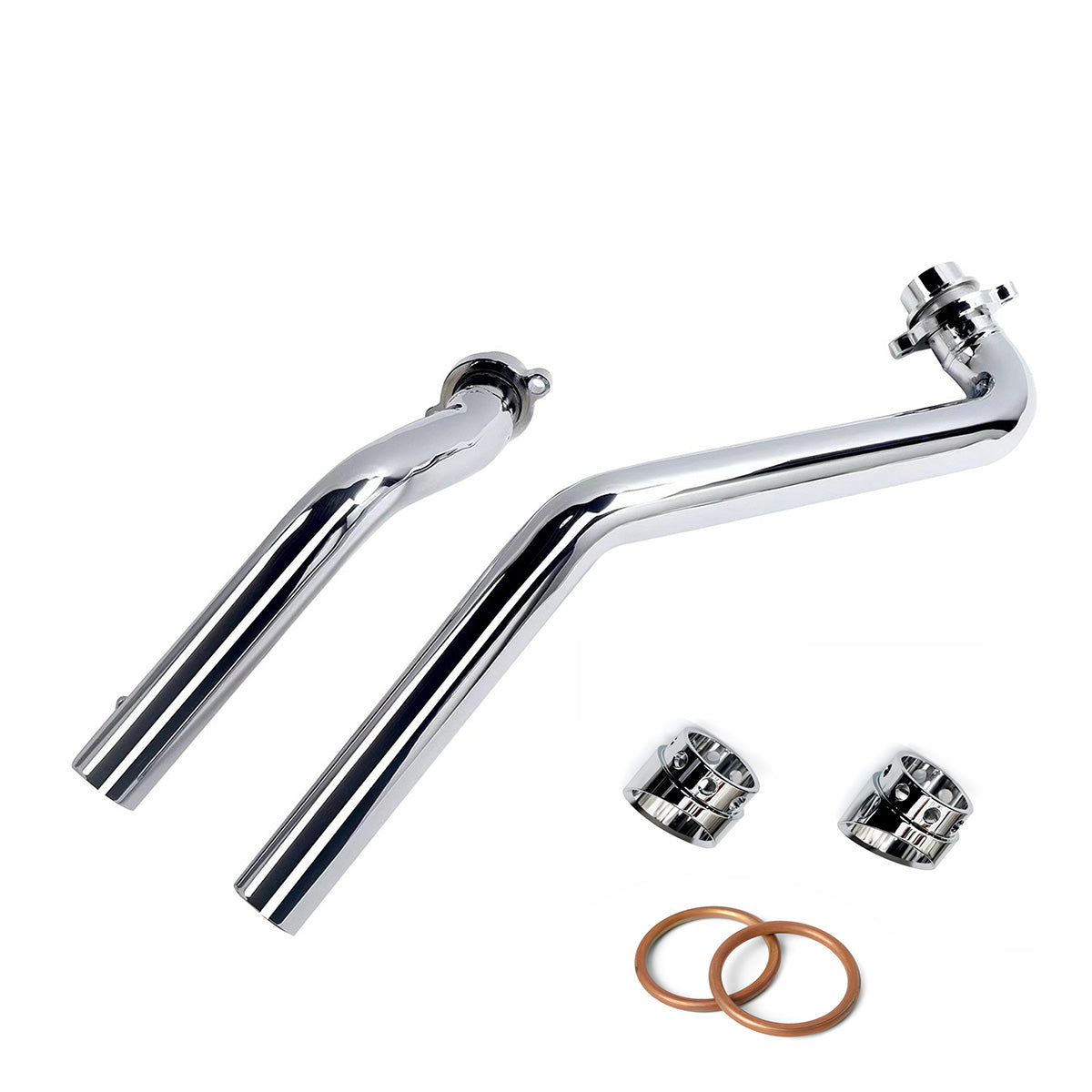 Drag Pipes Exhaust for Honda Shadow VT750 Spirit, ACE, RS, VT750DC, Deep Rumble & Matte Black Finish