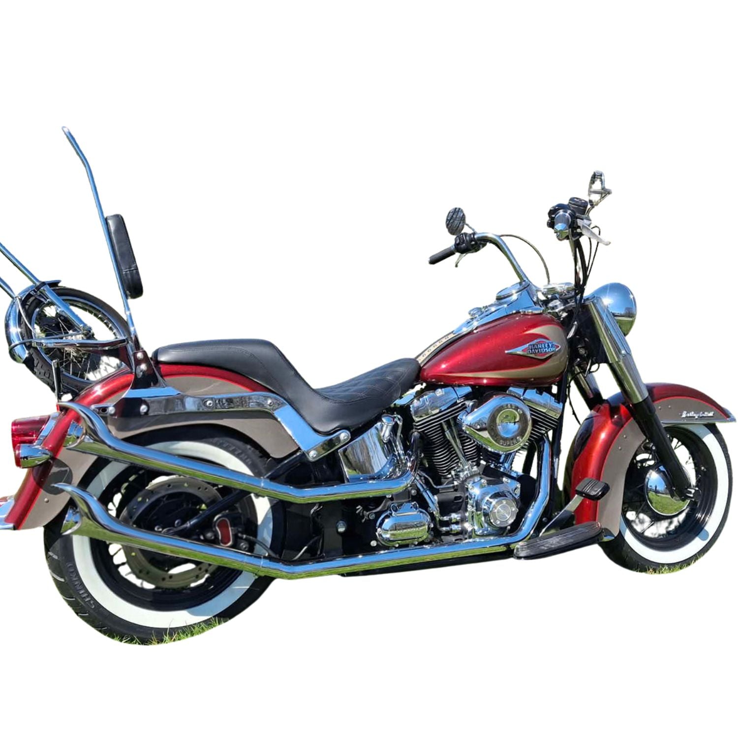 Fishtail Trumpet Cocktail Fishtail Upsweeps for 1986-2017 Narrow Tire Harley Softail Exhaust Pipes