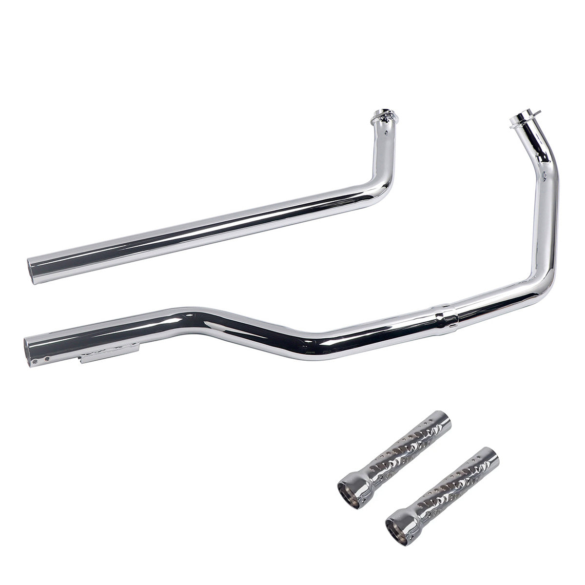 Shotgun Exhaust Pipe Set for 70-84 Big Twin Shovelhead Engines in Rigid Frame