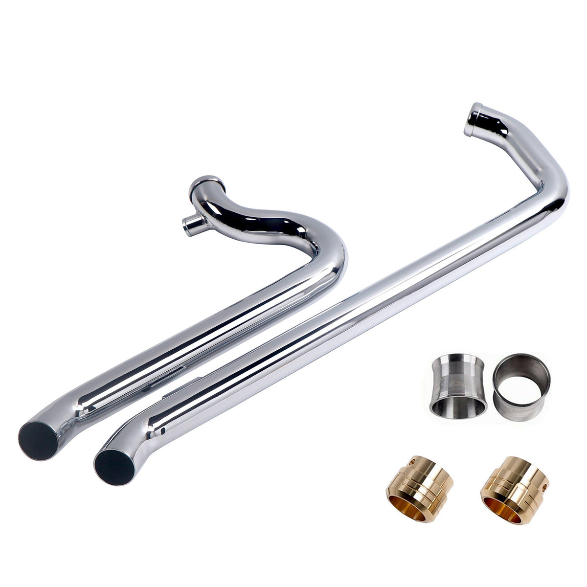 Aggressive Sportster Drag Pipes Chrome Set for Harley Sportster Exhaust Pipes Update 2004-2022 Chrome Dual Drag Pipes