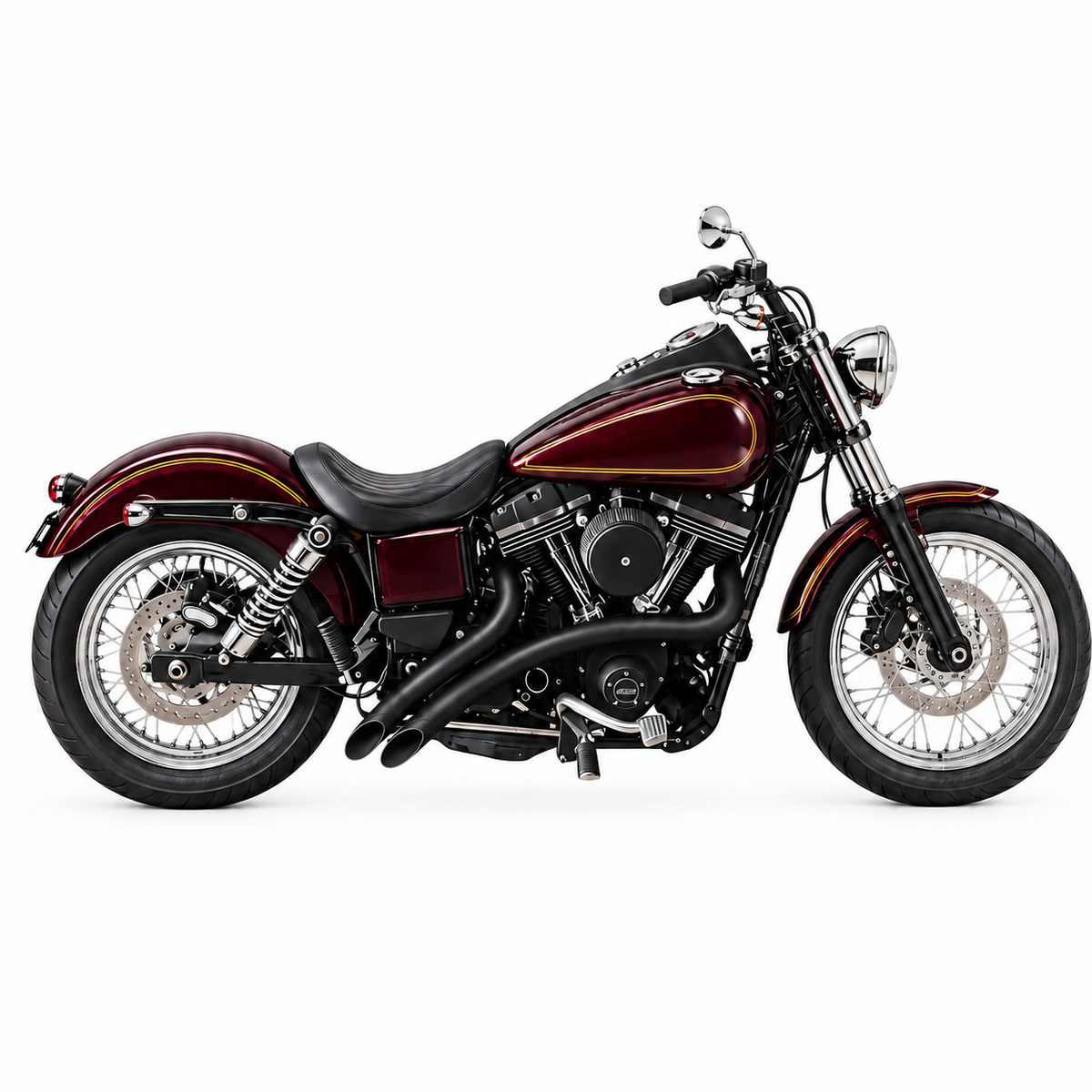 Ring Shark Curved Radial 2 into 2 Exhaust Dyna LAF Pipes 1986-2017 | Sportster Drag Pipes 1986-2022 | Touring LAF Exhaust 1995-2016 | Softail LAF Pipes 1986-2017