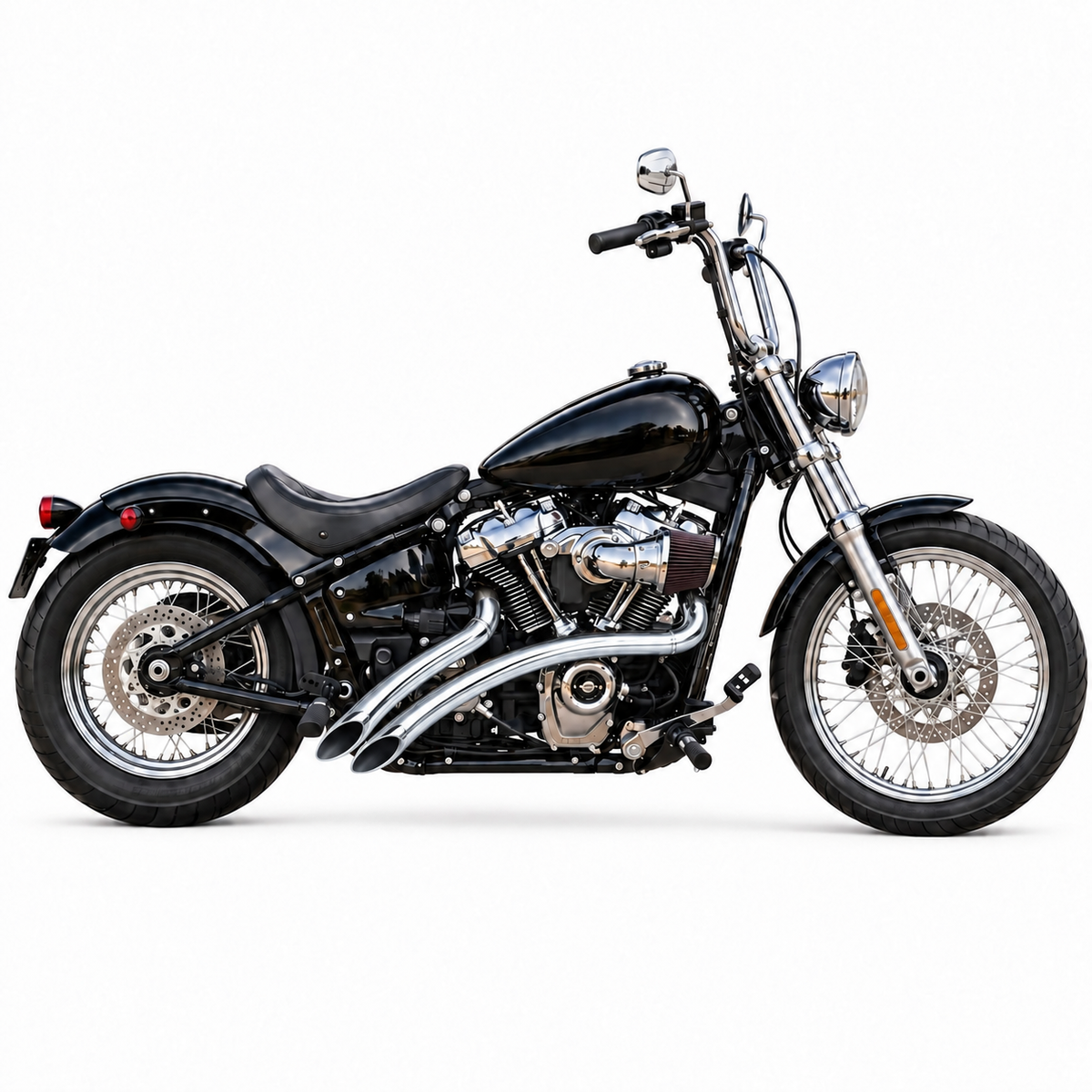 Ring Shark Curved Radial 2 into 2 Exhaust Dyna LAF Pipes 1986-2017 | Sportster Drag Pipes 1986-2022 | Touring LAF Exhaust 1995-2016 | Softail LAF Pipes 1986-2017