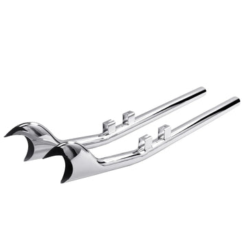Cholo Upswept Fishtail Mufflers for Harley Touring Exhaust 1995-2016