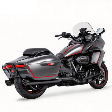 Yamaha 4" Slip On Mufflers Matt Black for 2018-up Yamaha Star Venture & Star Eluder