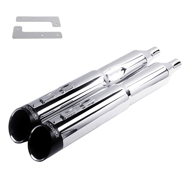 Ring Shark Slip on Mufflers for 1999-2009 Yamaha XVZ1300/Royal Star Venture/Royal Star Tour Deluxe Models